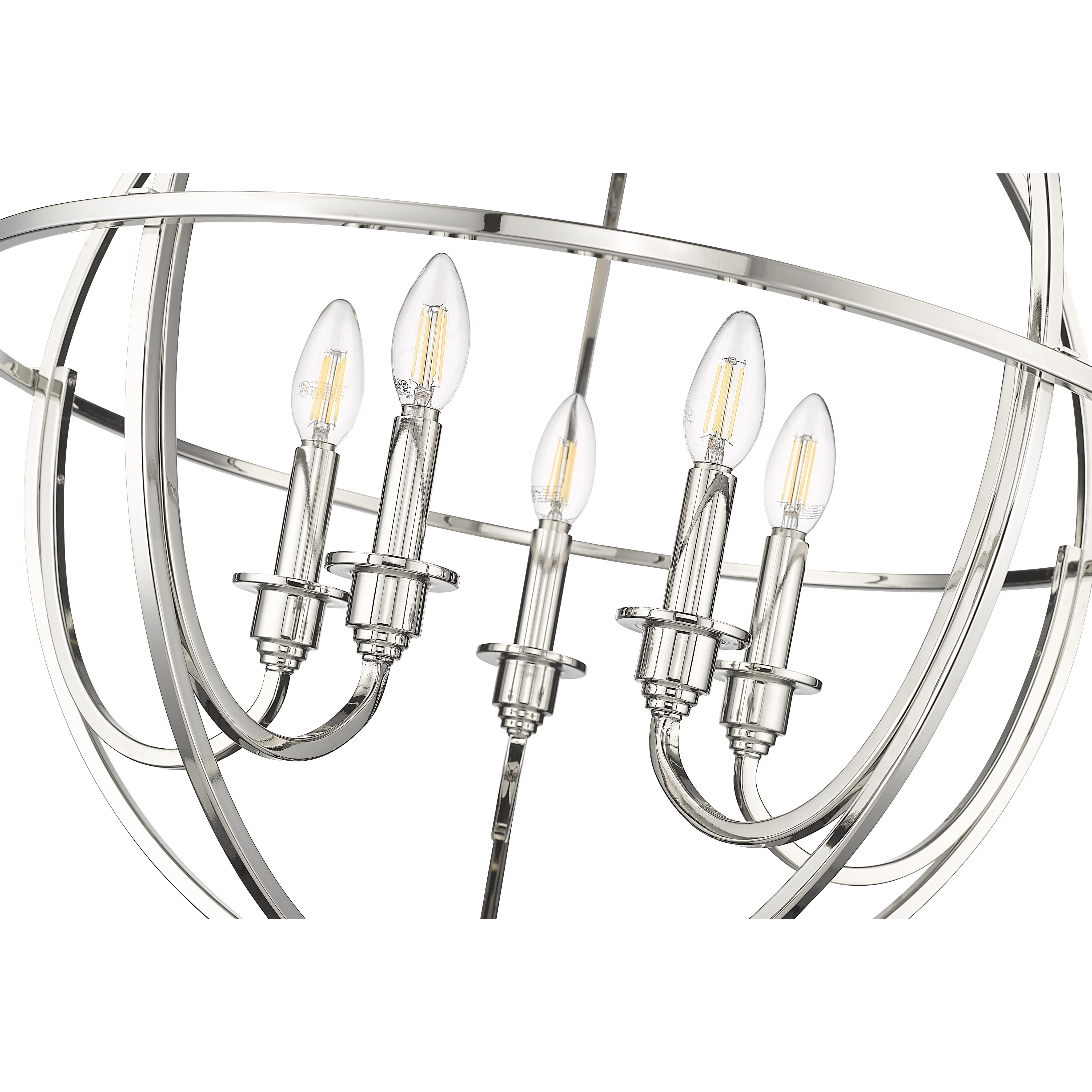 Artemis 5 Light 24 inch Polished Nickel Chandelier Ceiling Light